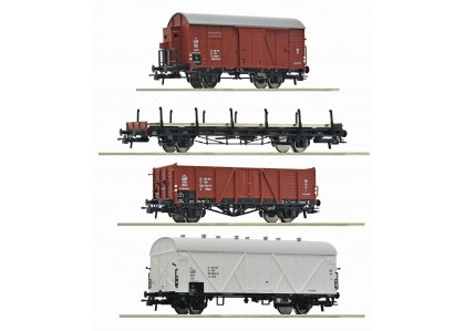 Set 4 vagoane marfa PKP - H0 Roco 6600101